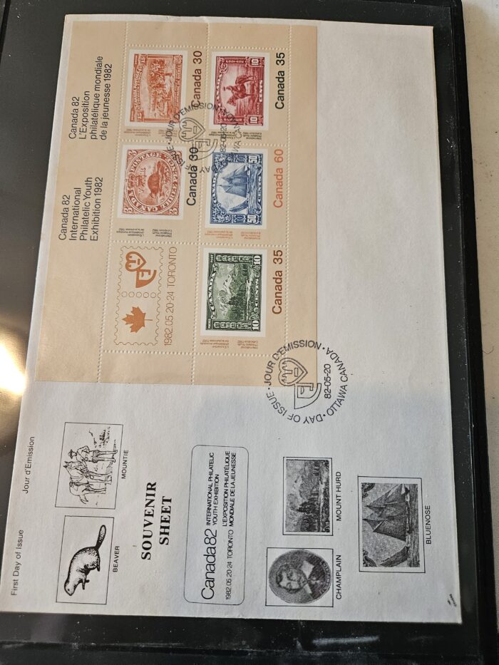 Canada 1982 postage stamps souvenir sheet