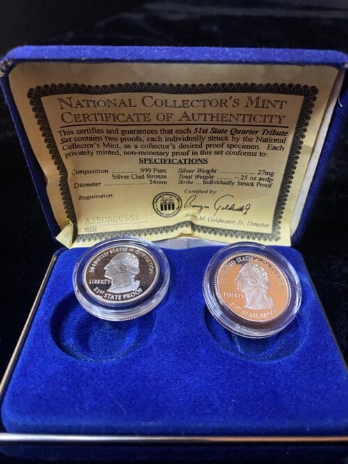 51st State Proof Coins with Certificate of Authenticity