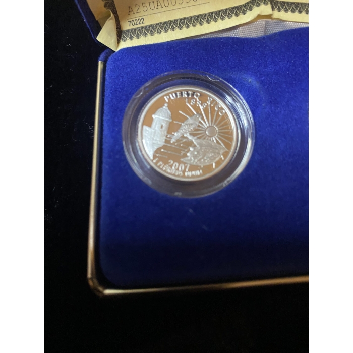 2007 Puerto Rico commemorative coin in blue case
