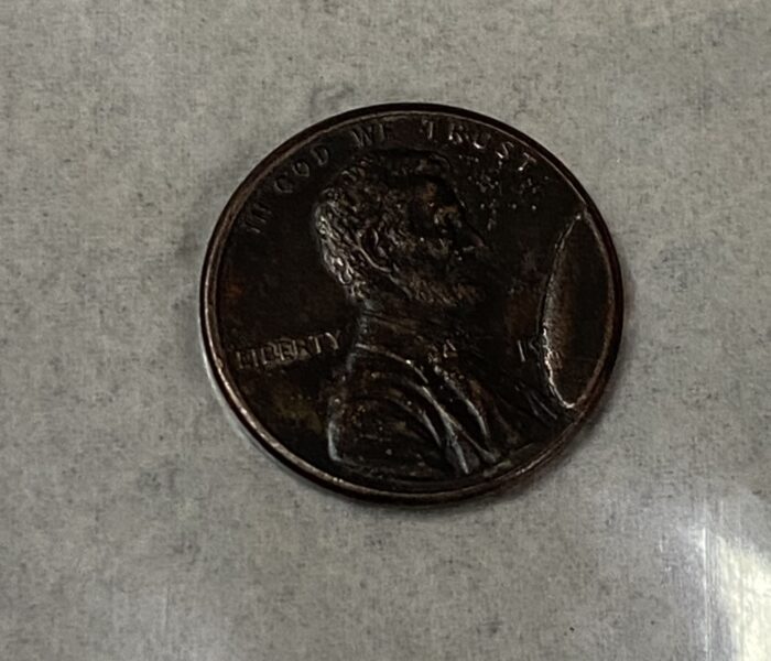 Close-up of a United States penny.