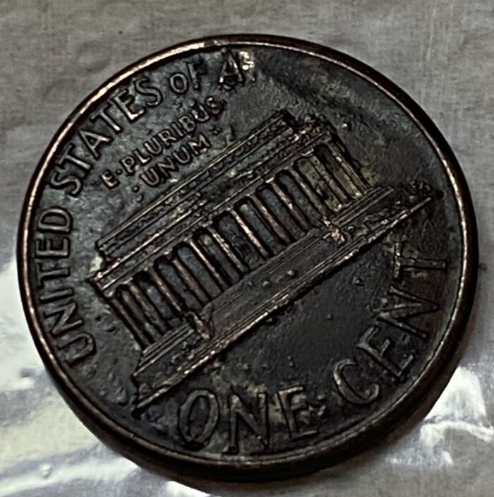 Reverse side of a U.S. penny coin