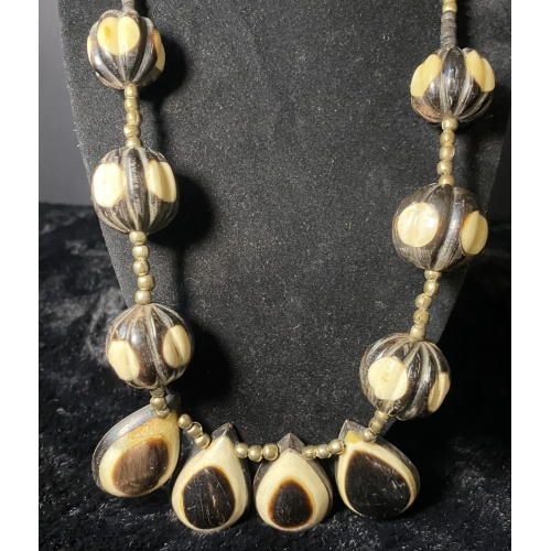 rare traditional bovine bone necklace2