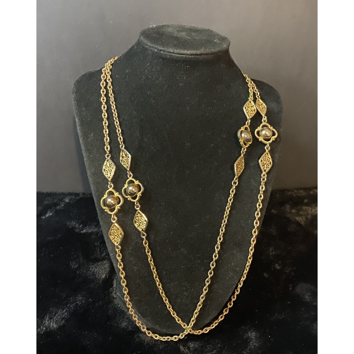vintage 25 inch gold tone necklace
