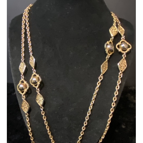 vintage 25 inch gold tone necklace4
