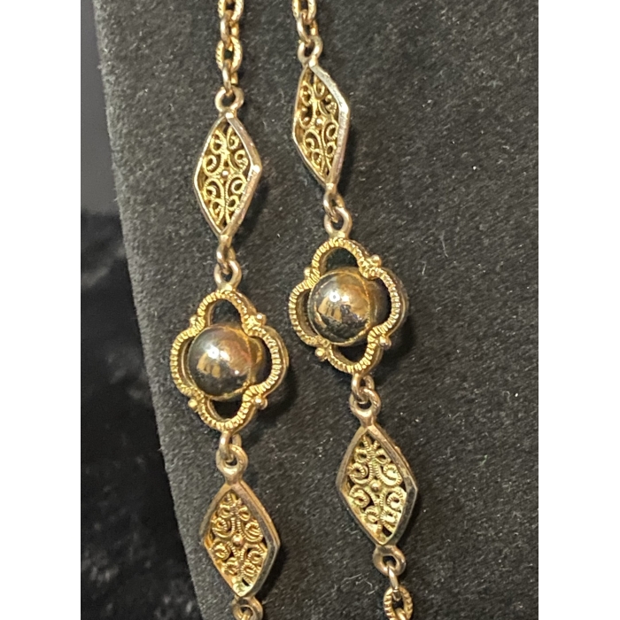 vintage 25 inch gold tone necklace5