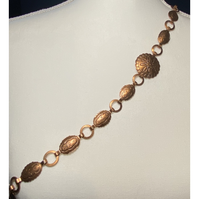 vintage navajo copper concho belt7