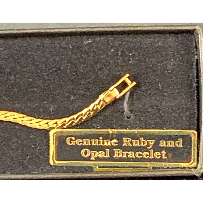 wellesley gold tone metal genuine opal ruby serpentine bracelet2