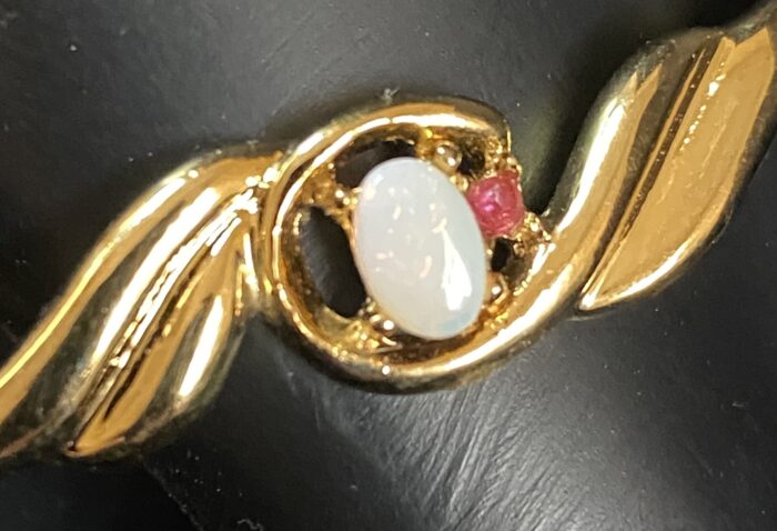 wellesley gold tone metal genuine opal ruby serpentine bracelet7