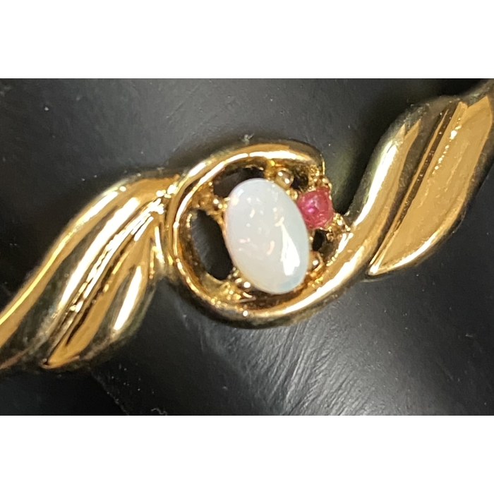 wellesley gold tone metal genuine opal ruby serpentine bracelet7