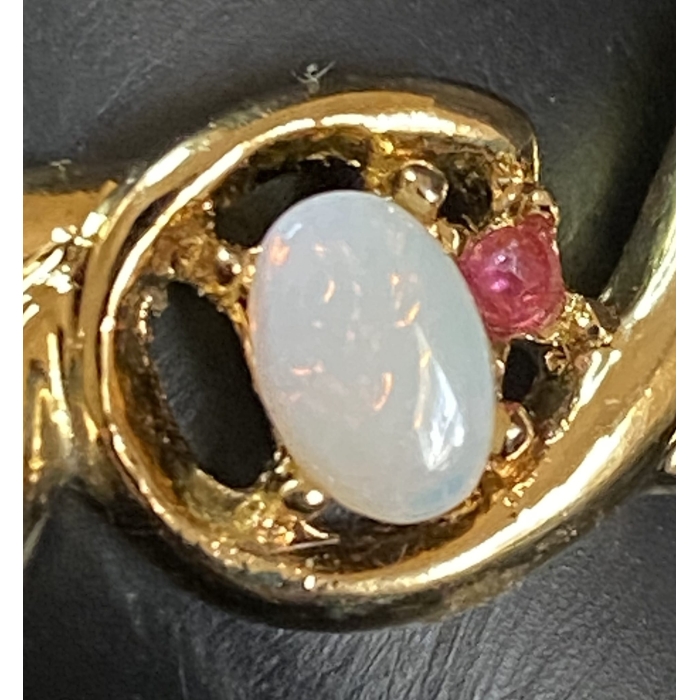 wellesley gold tone metal genuine opal ruby serpentine bracelet8