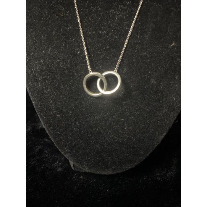 925 sterling silver tiffany & co. 1837 interlocking circles pendant necklace 2