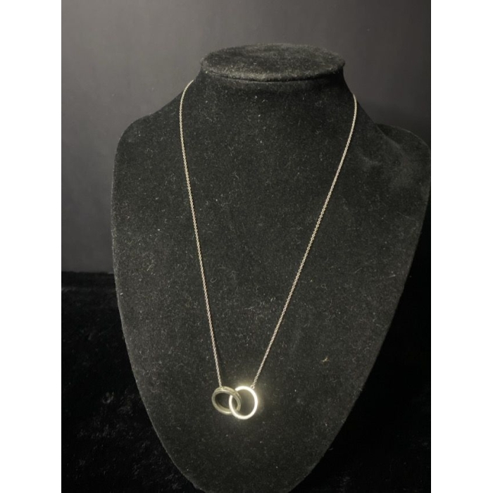 925 sterling silver tiffany & co. 1837 interlocking circles pendant necklace 3