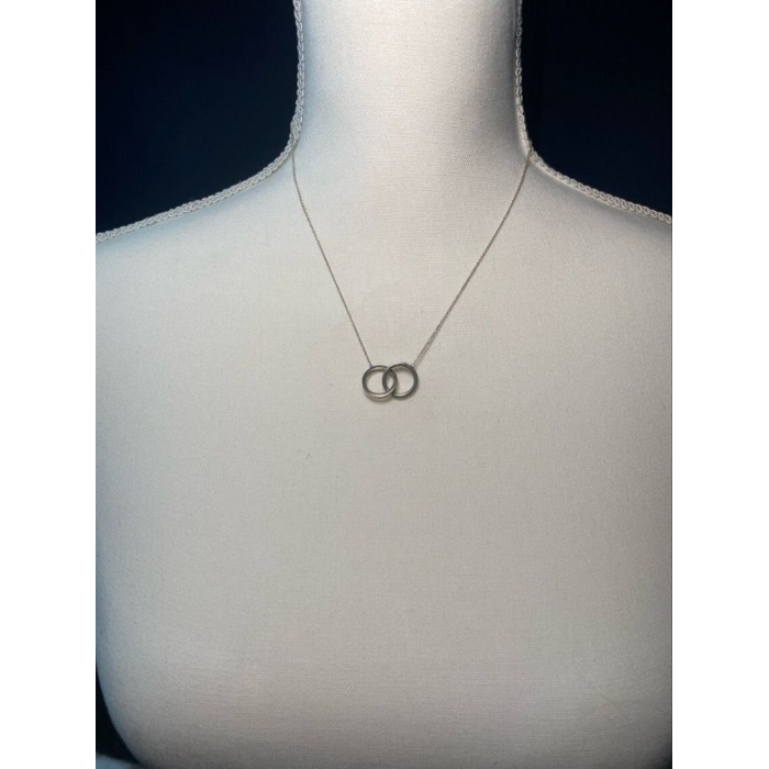 925 sterling silver tiffany & co. 1837 interlocking circles pendant necklace