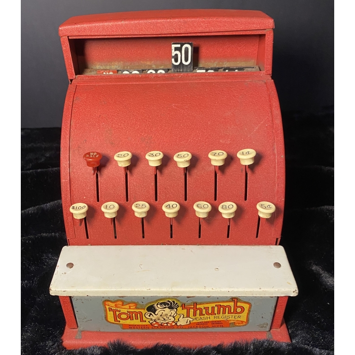 antique tin tom thumb cash register toy5
