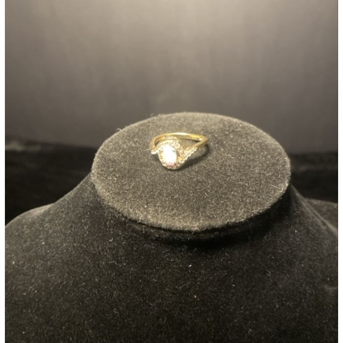 opal, cz, gold vermeil ring 925 sterling silver3