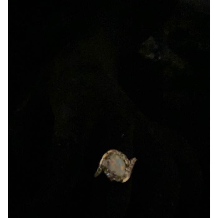 opal, cz, gold vermeil ring 925 sterling silver6