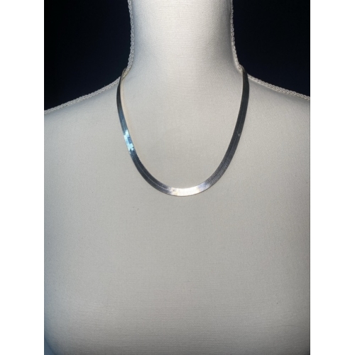 sterling silver 925 italy 20 length 9 drape herringbone necklace 22.3g2