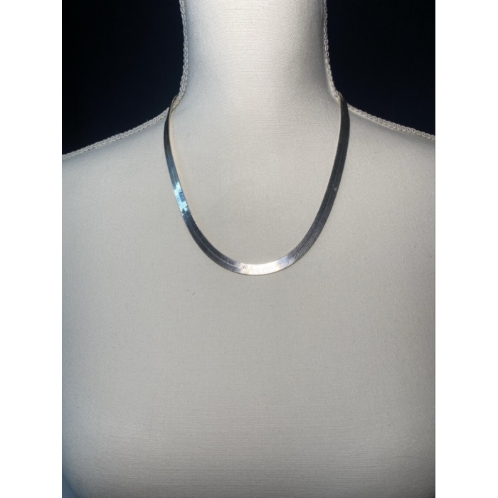sterling silver 925 italy 20 length 9 drape herringbone necklace 22.3g2